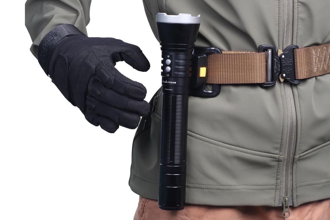 fenix tk65r rechargeable tactical flashlight belt clip