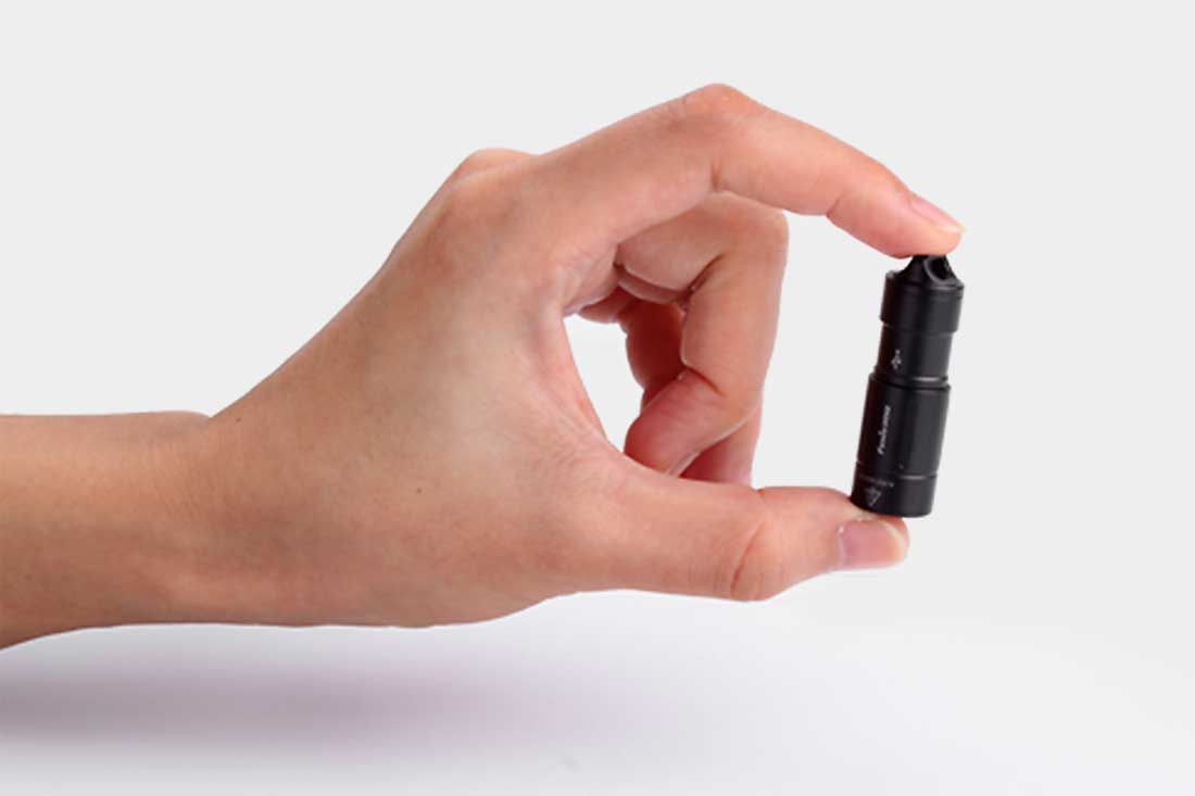 fenix uc02 keychain rechargeable flashlight size