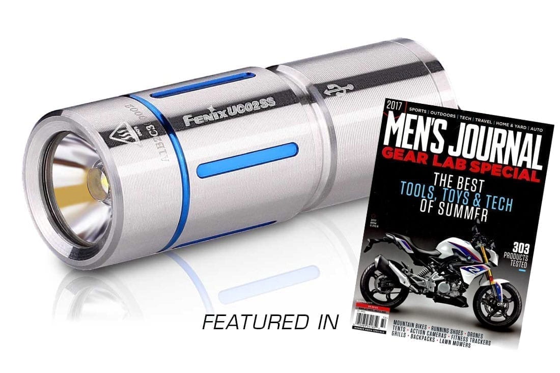 Fenix UC02SS Stainless Steel Mini Flashlight mens journal