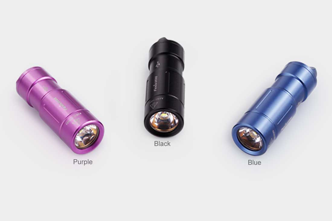 fenix uc02 keychain rechargeable flashlight colors