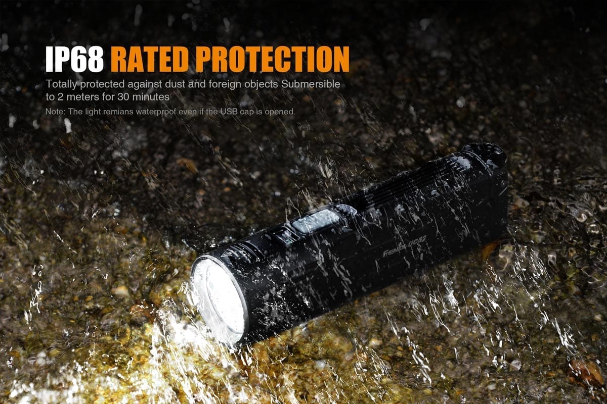 fenix uc52 rechargeable flashlight waterproof