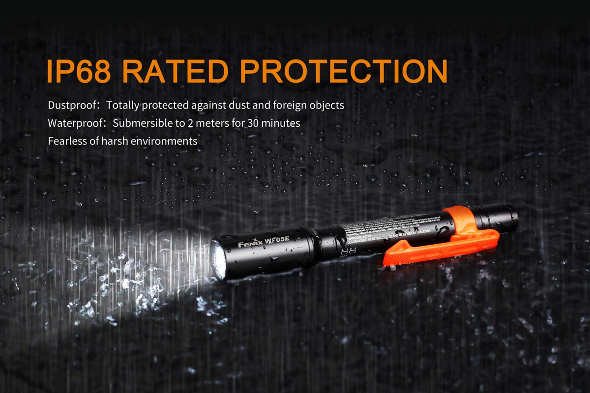 fenix wf05e intrinsically safe flashlight waterproof dustproof