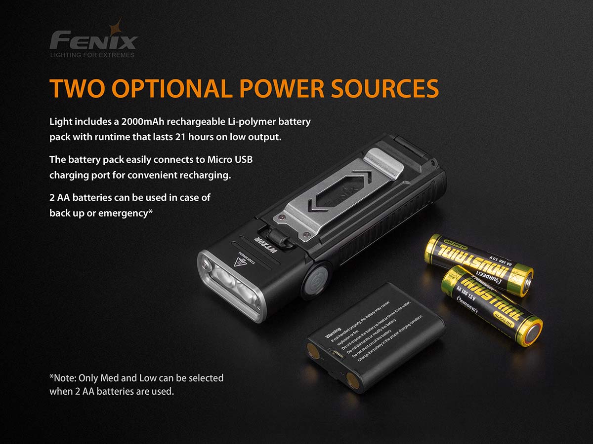 Fenix WT20R Flashlight battery included