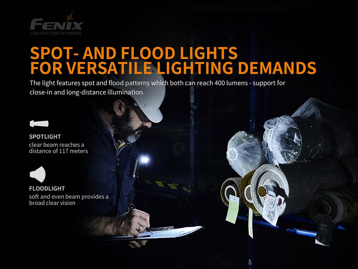 Fenix WT20R Flashlight spot flood light