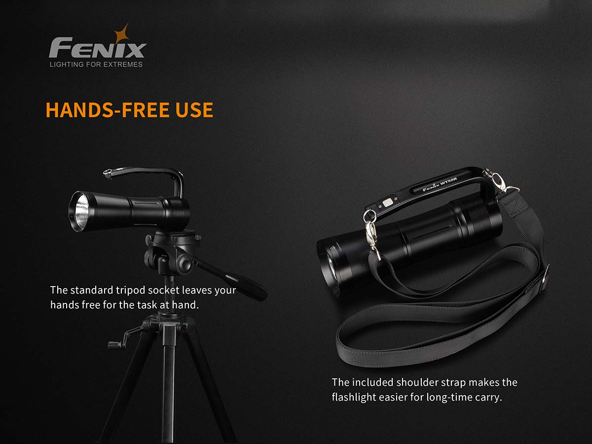 Fenix WT50R flashlight hands-free