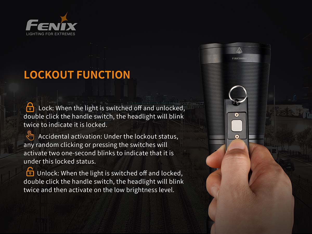 Fenix WT50R flashlight lock out