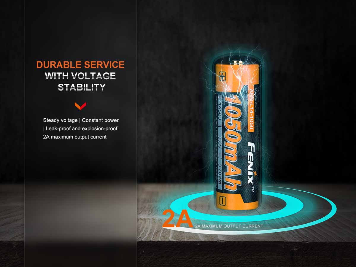 fenix 14500 flashlight Fenix ARB-L14-1050 Rechargeable Battery