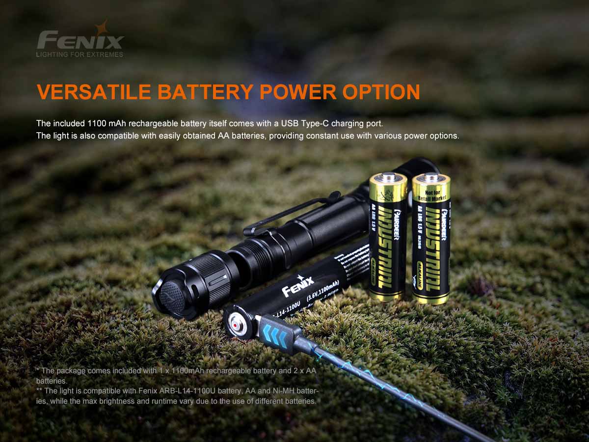 fenix ld22 v2 flashlight battery