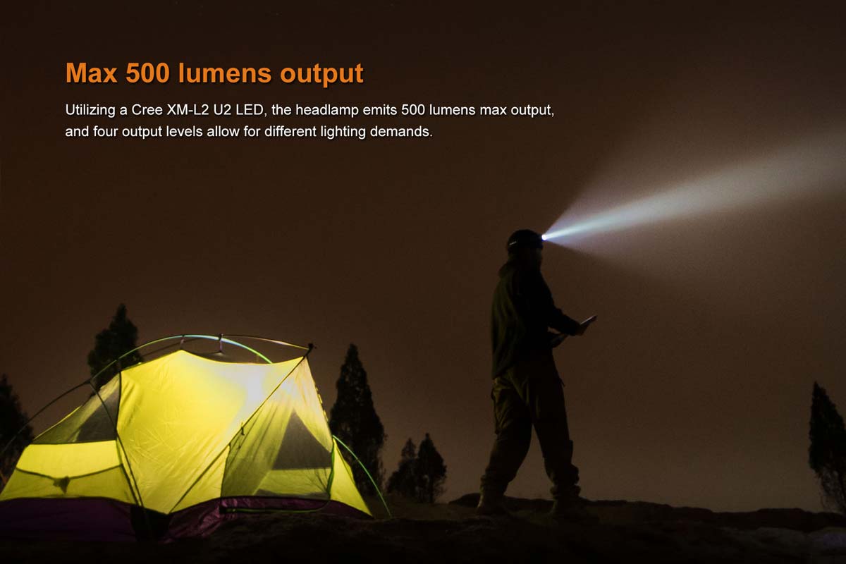 fenix hm50r rechargeable headlamp 500 lumen