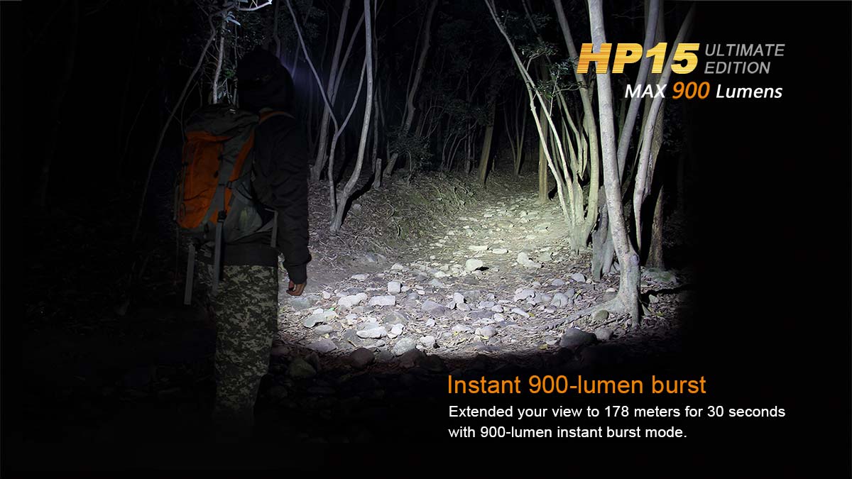 fenix hp15ue headlamp burst