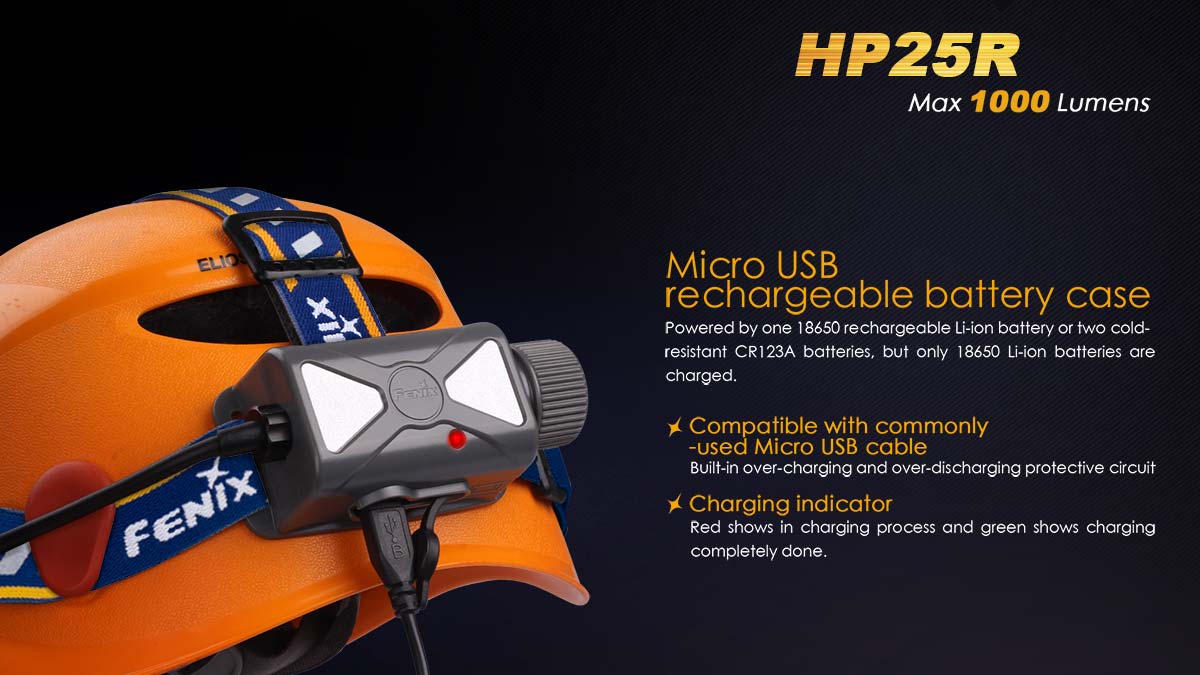 fenix hp25r headlamp battery pack