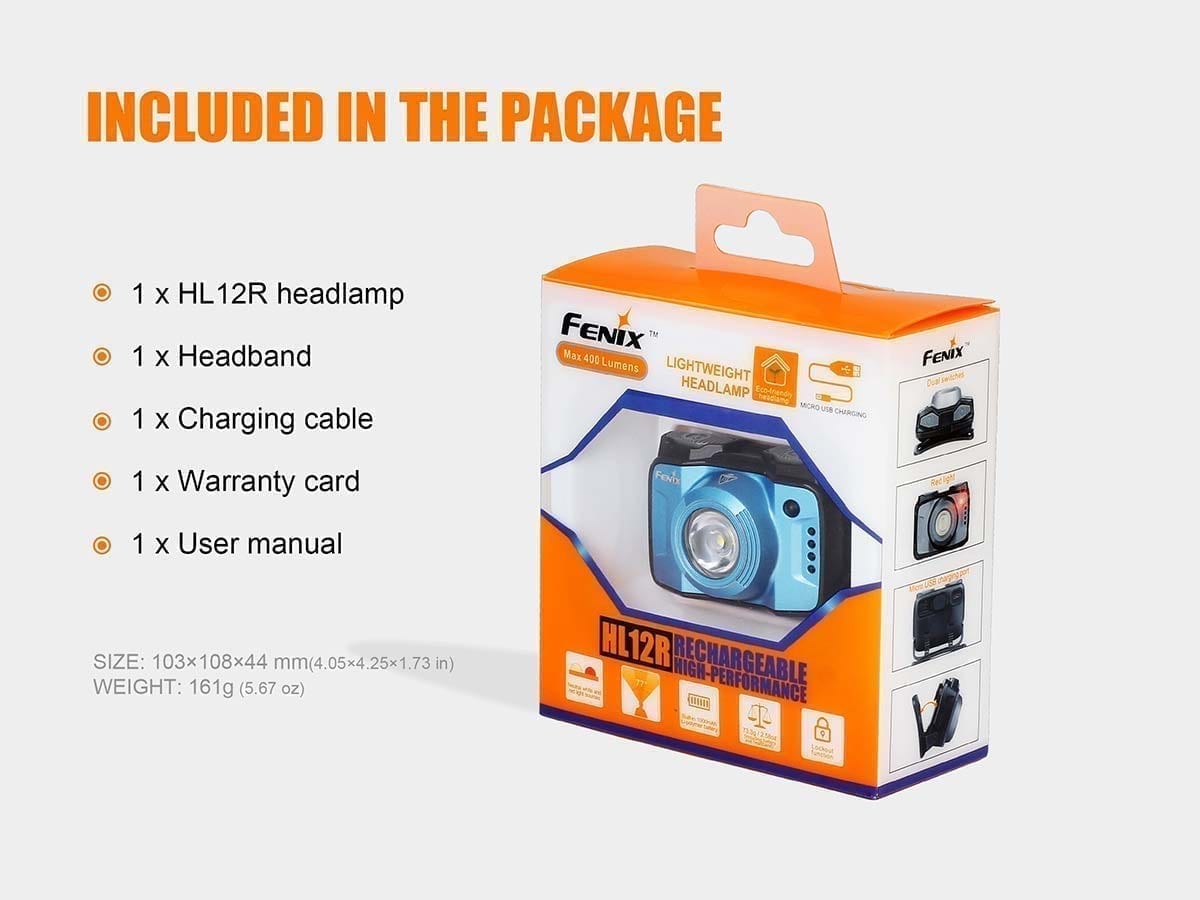 fenix hl12r headlamp package