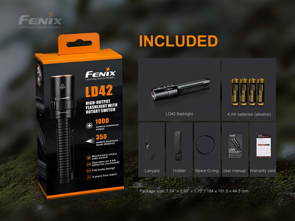 fenix 4 aa flashlight Fenix LD42 Flashlight