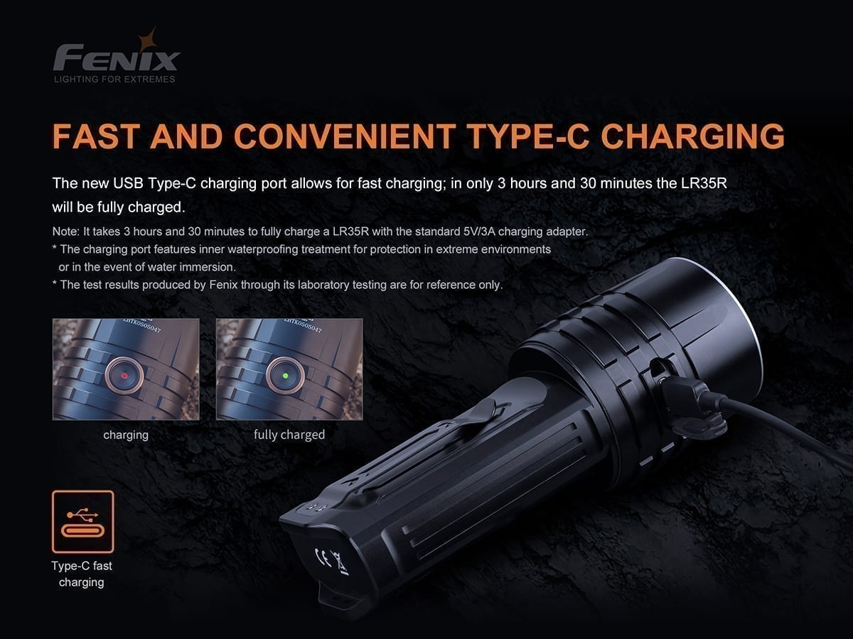 fenix lr35r flashlight rechargeable