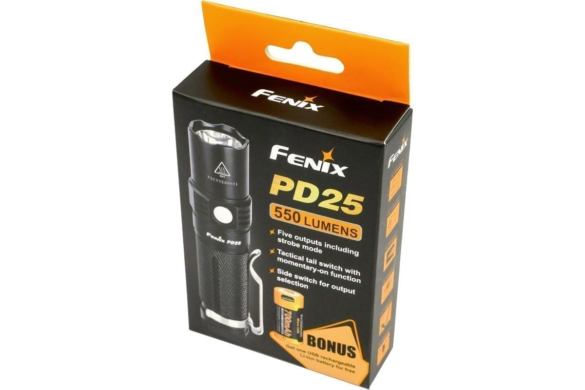 PD25 flashlight new package
