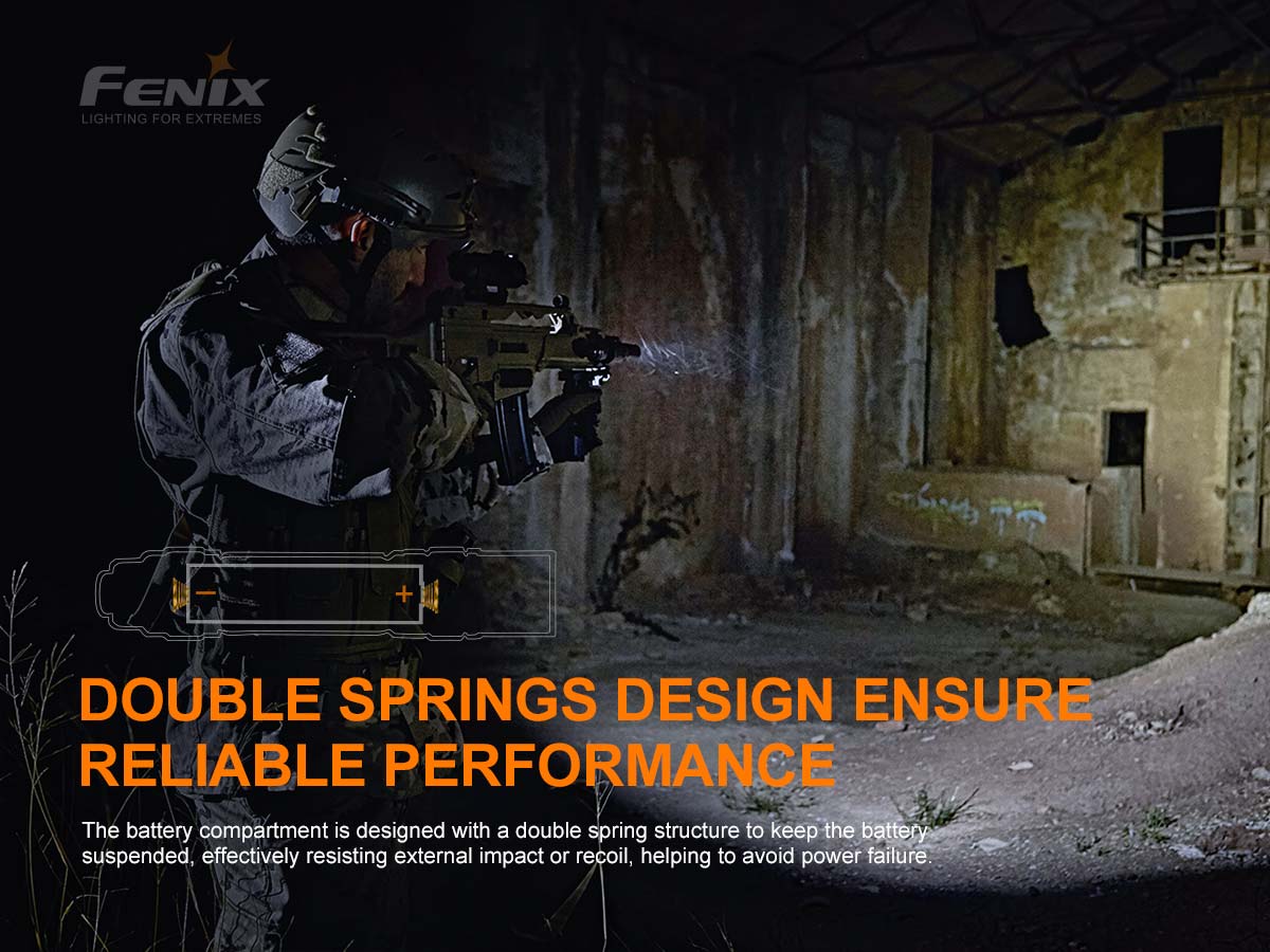 fenix pd36 tac tactical flashlight springs
