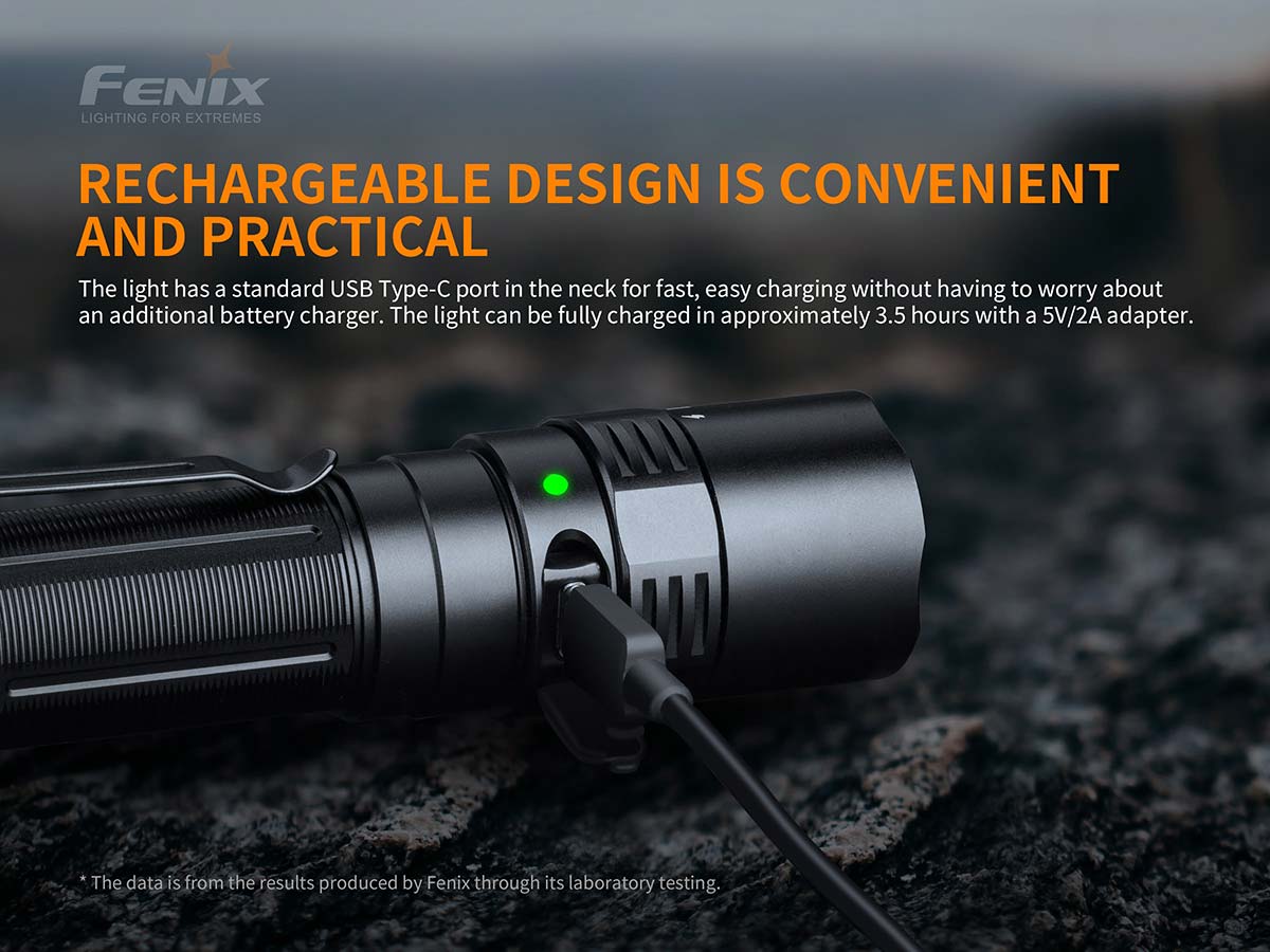 fenix pd40r rechargeable flashlight rechargeable