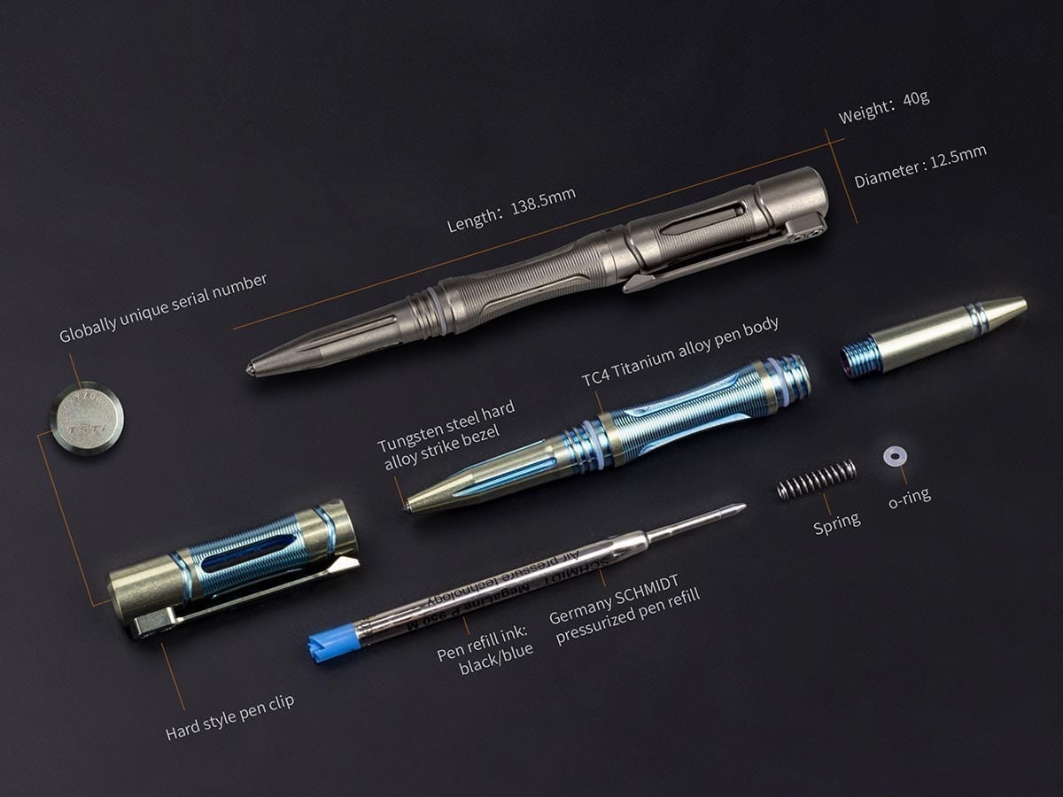fenix halberd t5ti titanium tactical pen specifications