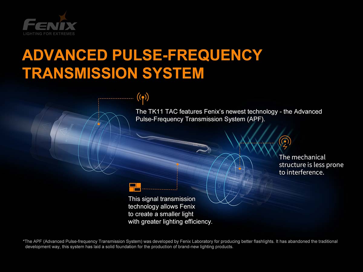 fenix tk11 tac tactical flashlight pulse frequency