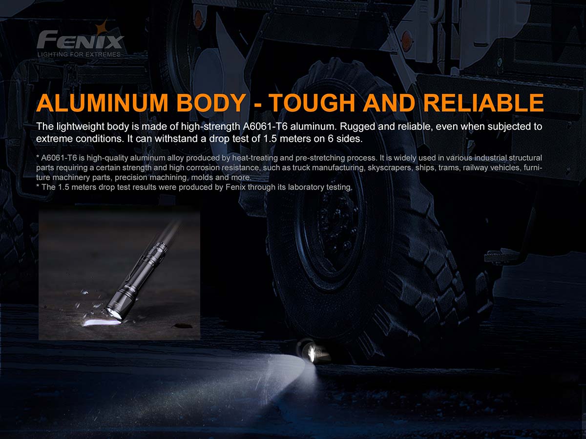 fenix tk11 tac tactical flashlight aluminum body