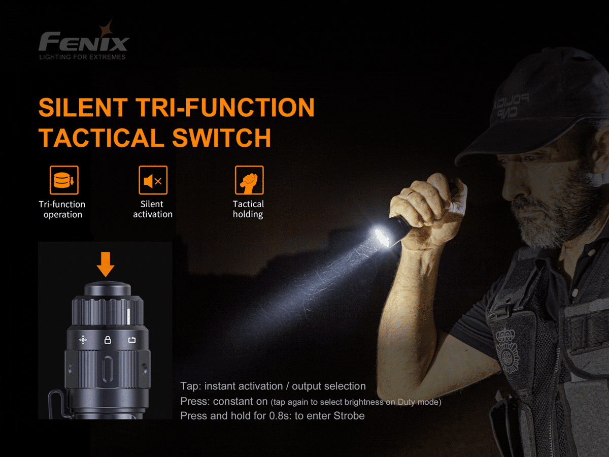 fenix tk11 tac tactical flashlight switch