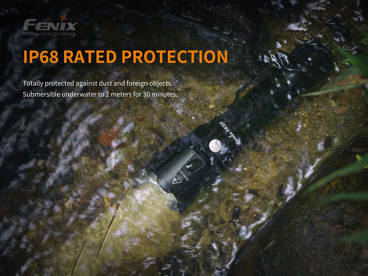 Fenix TK22 V2 flashlight waterproof