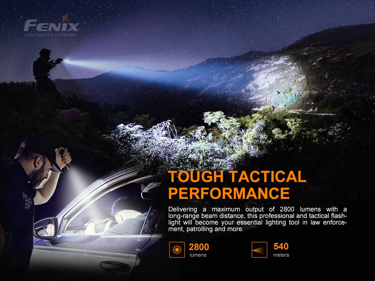 fenix tk22 tac tactical flashlight 2800 lumens