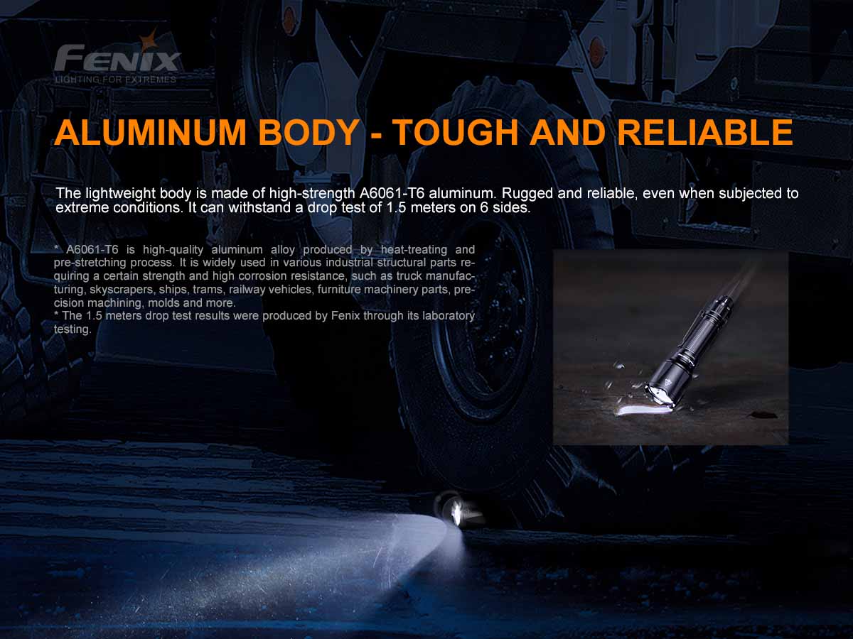 fenix tk22 tac tactical flashlight impact resistant