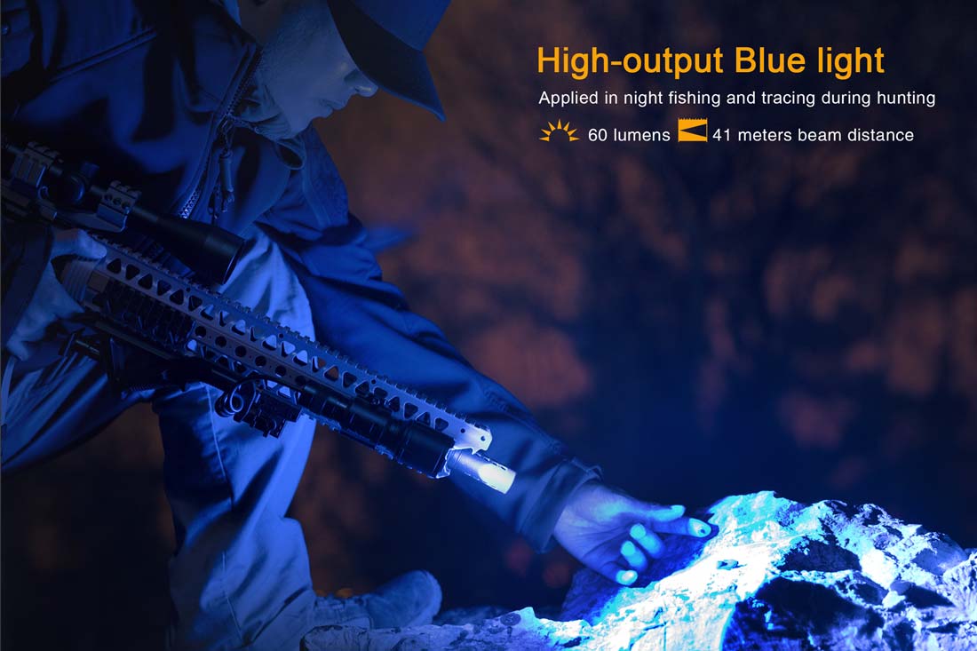 fenix tk25 R&B hunting flashlight blue light flashlight