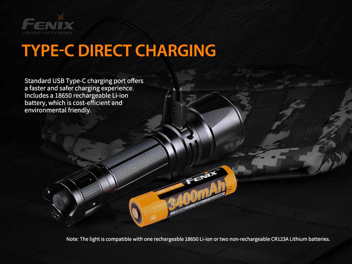 fenix tk26r flashlight rechargeable battery