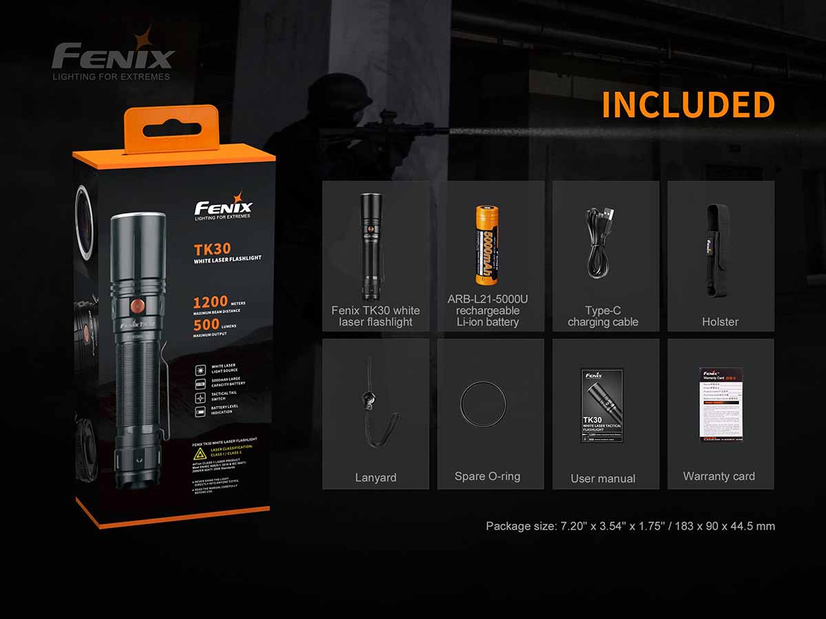 Fenix TK30 White Laser Flashlight