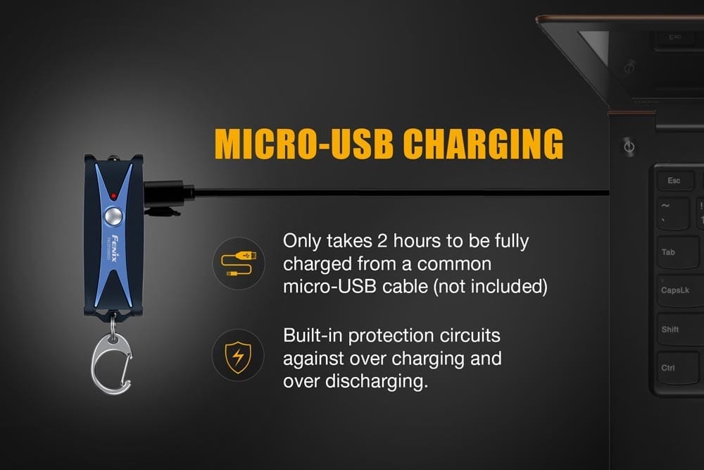 Fenix UC01 mini flashlight usb rechargeable