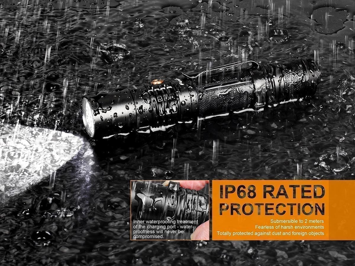 uc35 v2 rechargeable flashlight waterproof ip68
