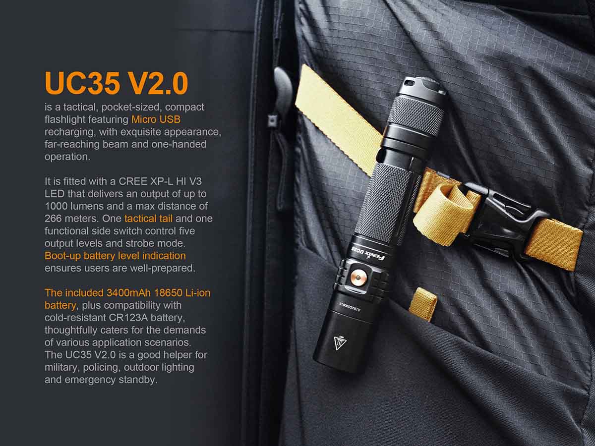 fenix uc35 flashlight description