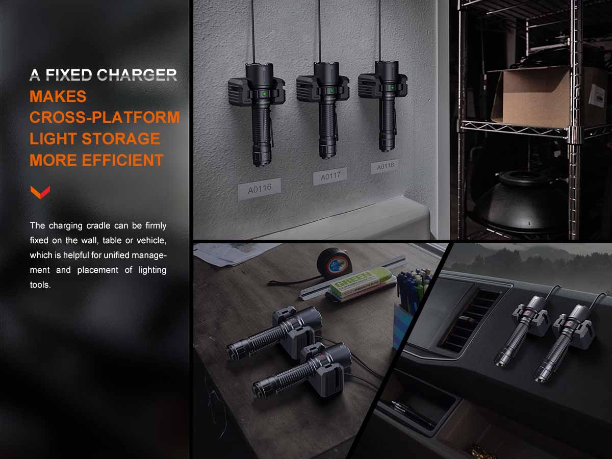fenix flashlight charging Fenix WF26R Rechargeable Flashlight Black