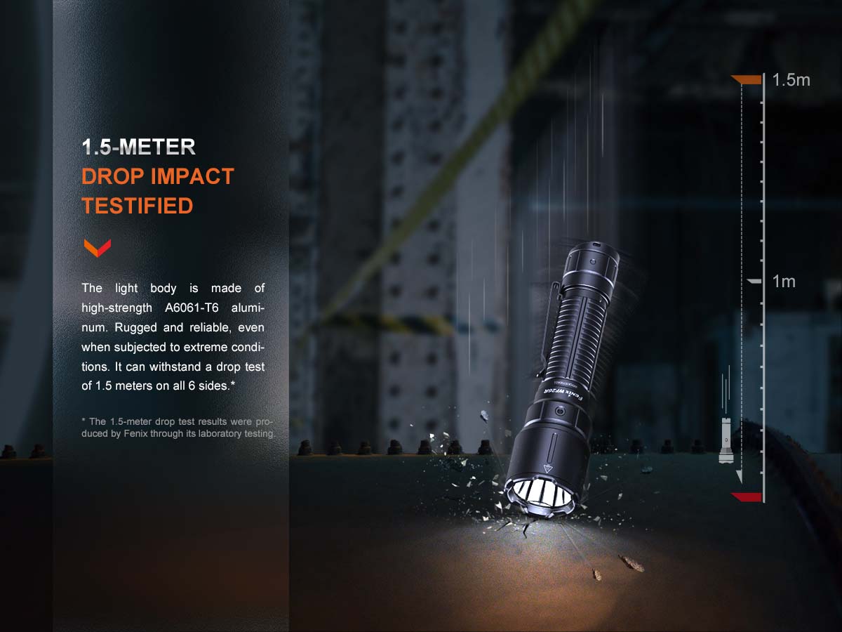 fenix wf26r cradle charging flashlight impact resistant