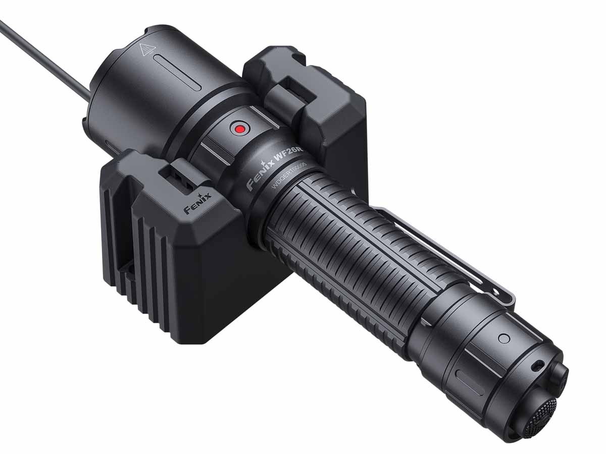 fenix wf26r rechargeable flashlight with charging dock