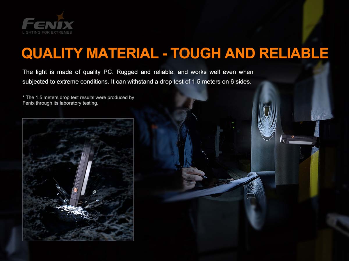 fenix wt16r work flashlight impact resistant