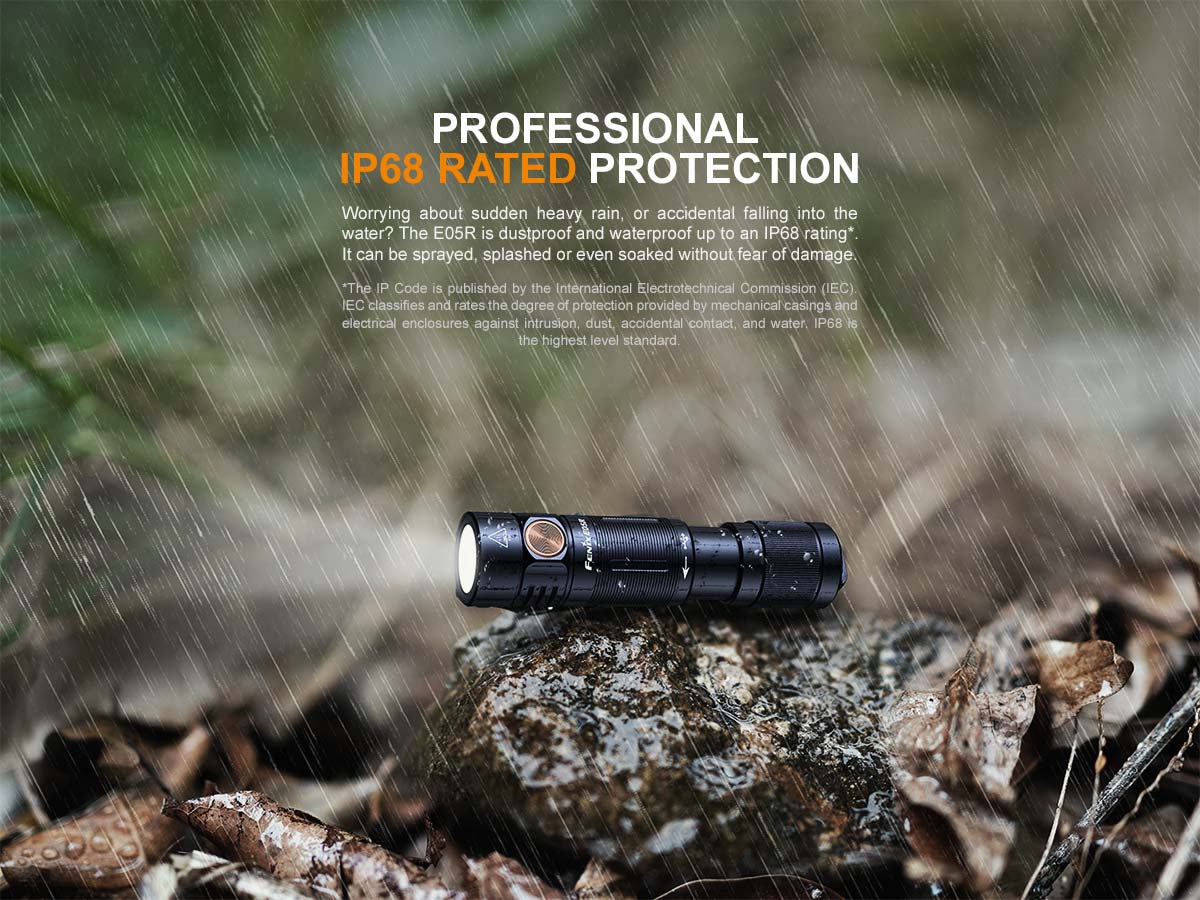 fenix e05 r2 flashlight Fenix E05R Keychain Flashlight - 400 Lumens