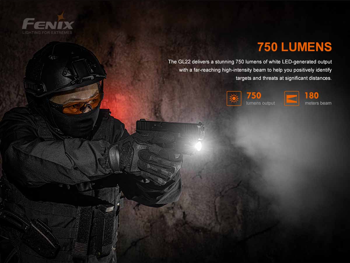 fenix gl22 weapon light max lumens