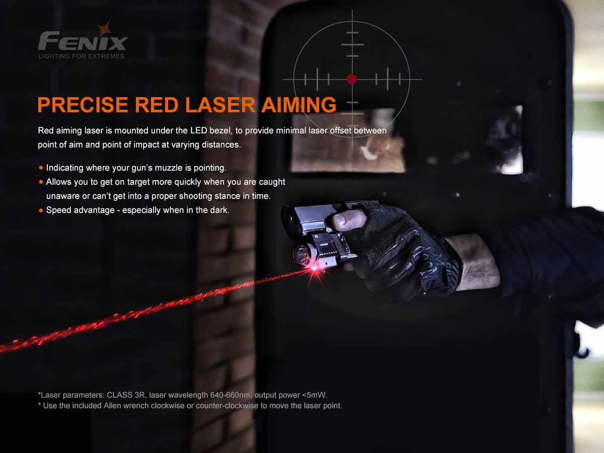 fenix gl22 weapon light red laser