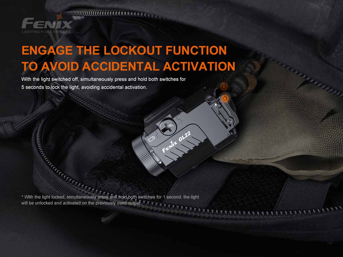 fenix gl22 weapon light lockout
