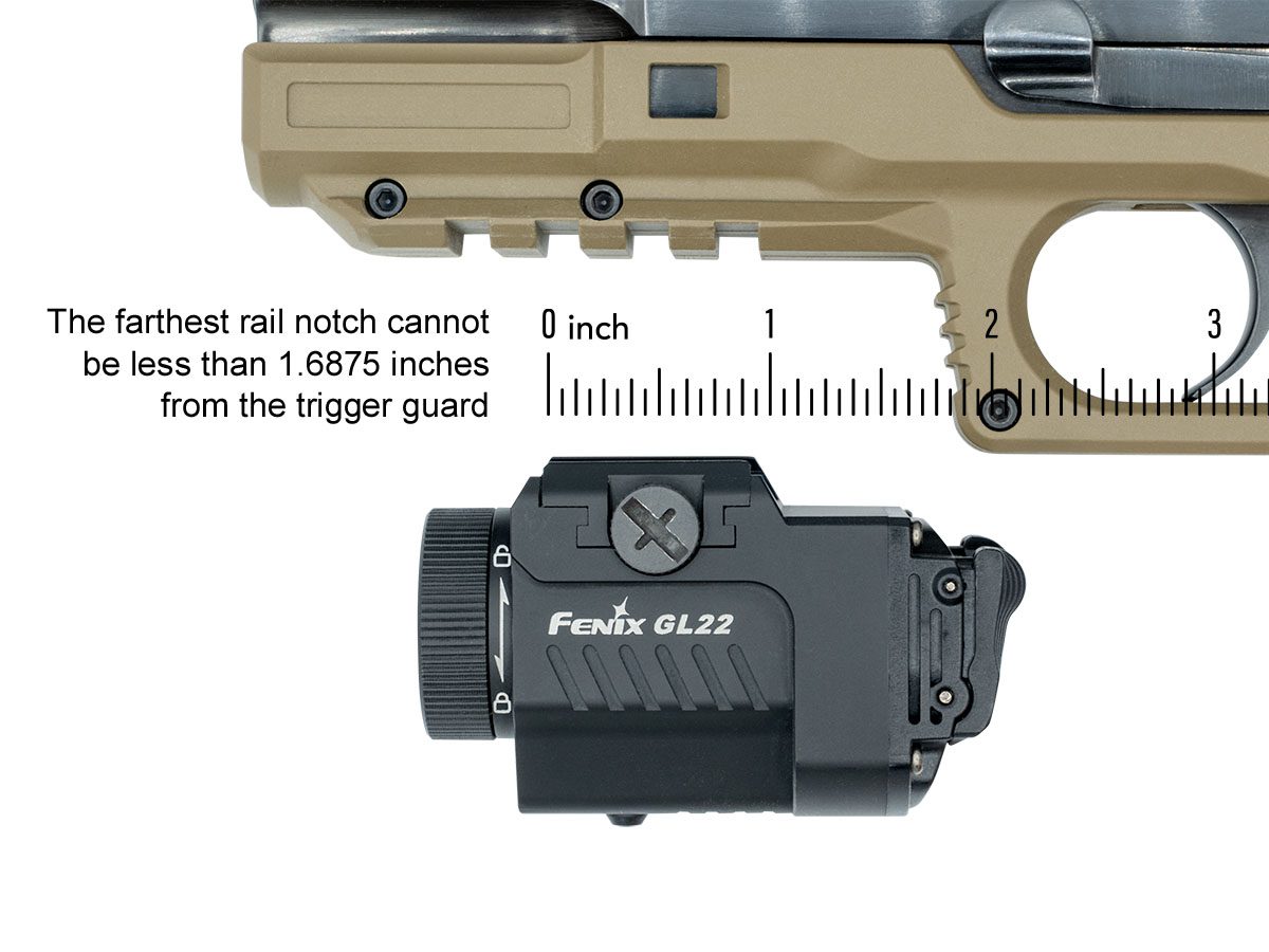 fenix gl22 weapon light size