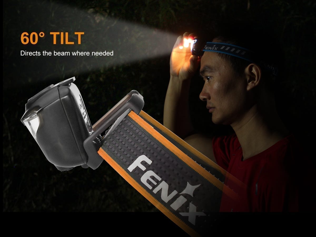 Fenix HL18R headlamp tilting head