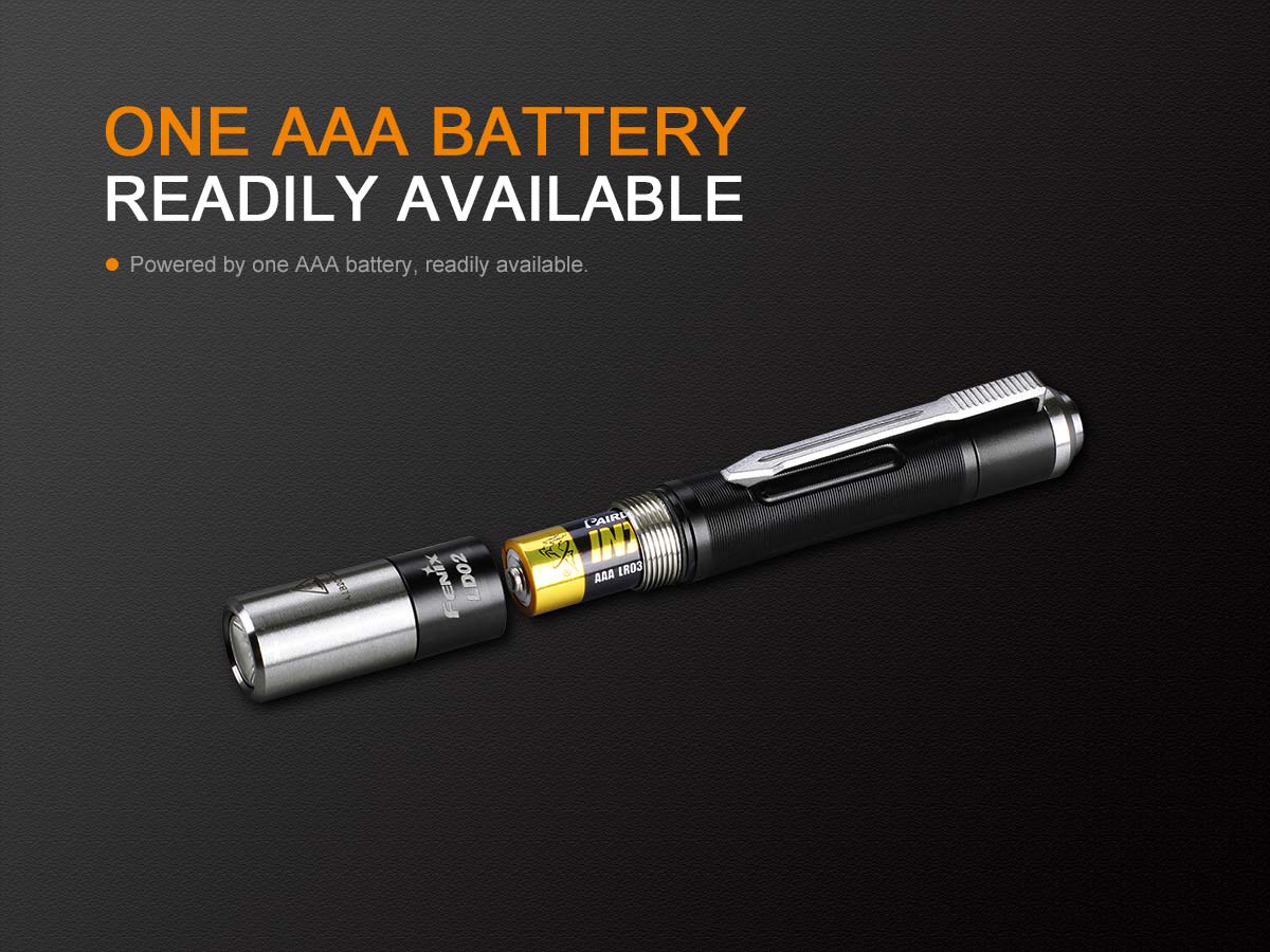 fenix LD02 penlight flashlight aaa battery