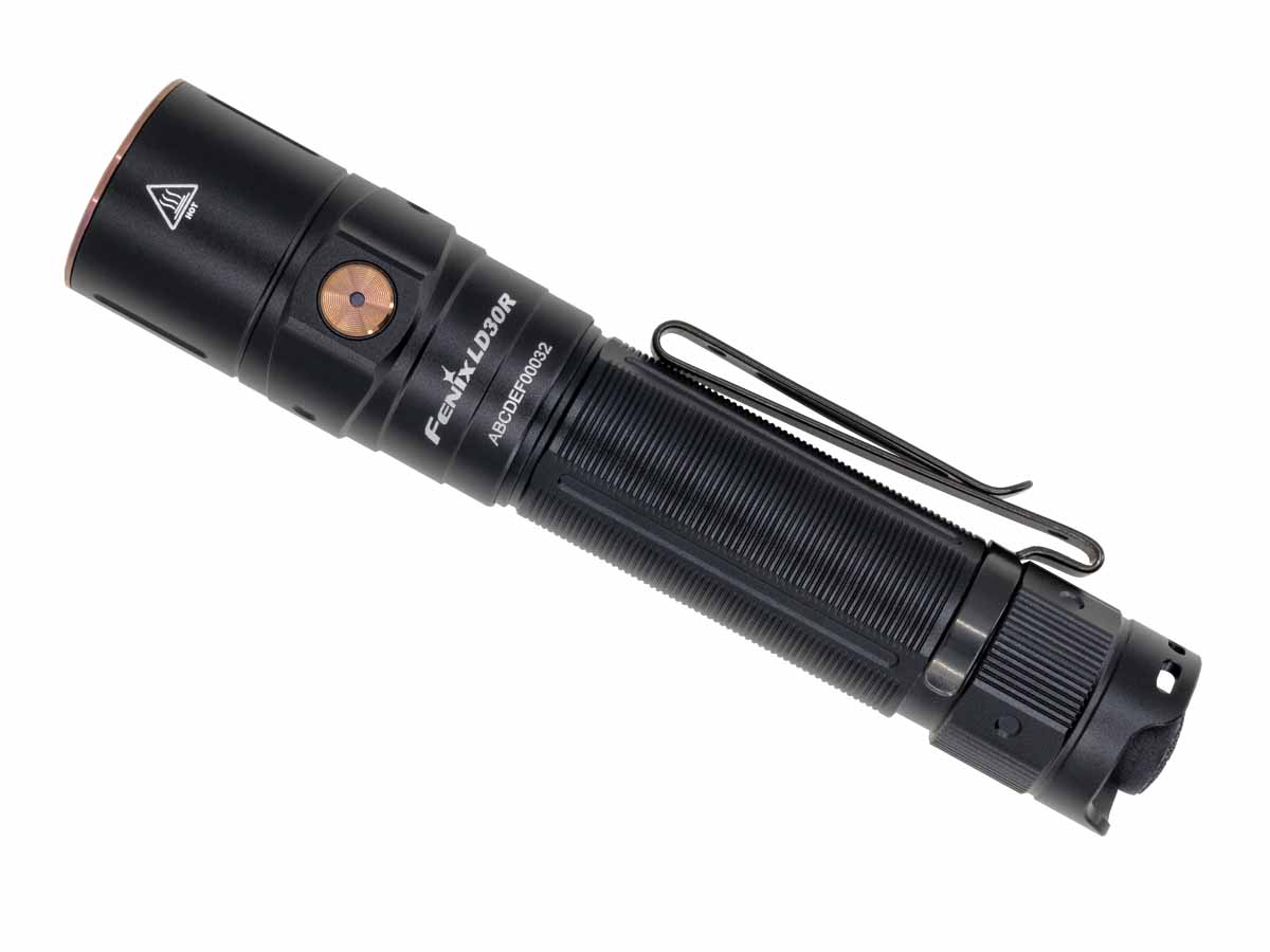 fenix lr30r rechargeable flashlight front side