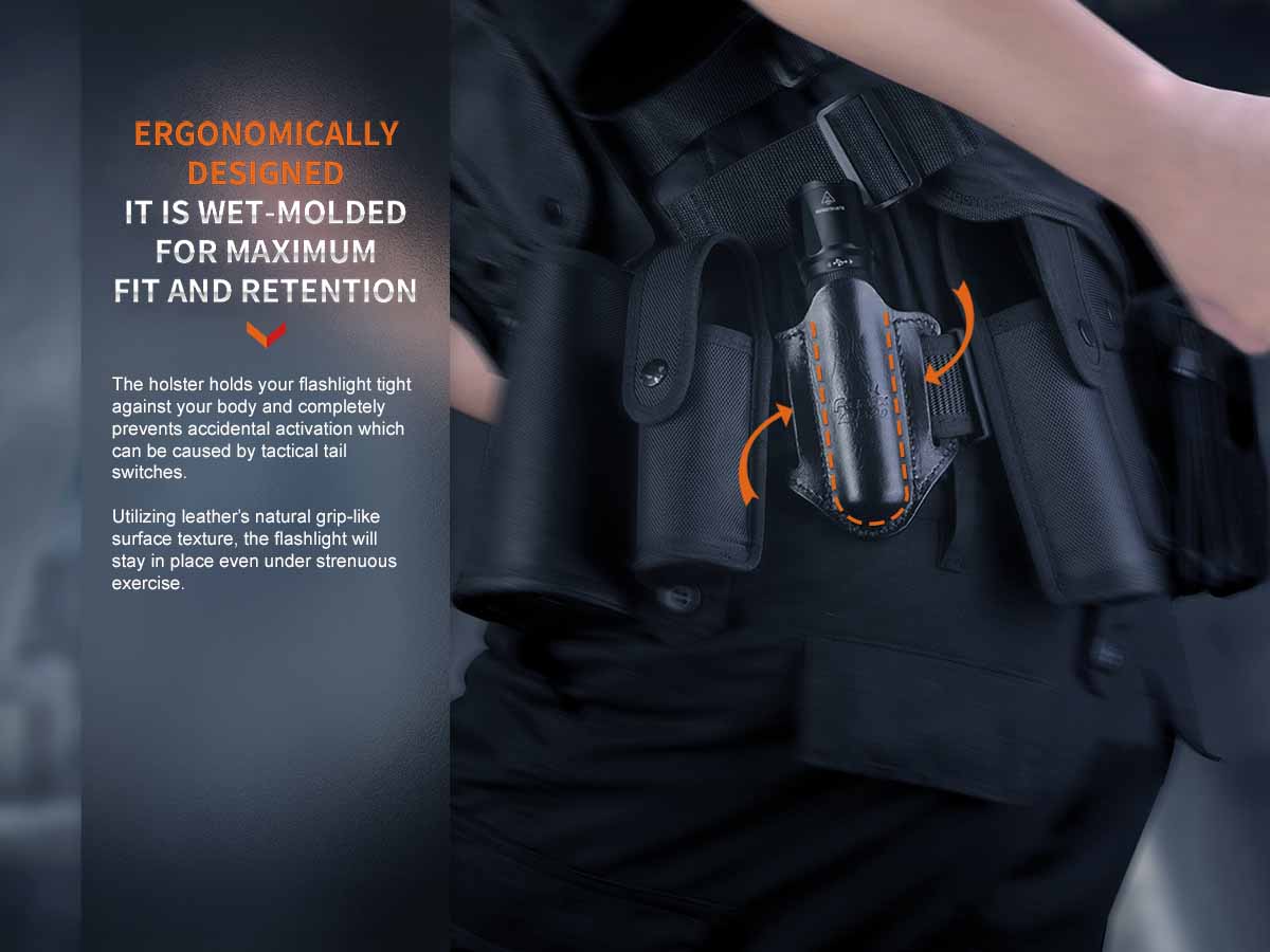 fenix flashlight belt clip holster ab02 Fenix ALP-20 Leather Flashlight Holster