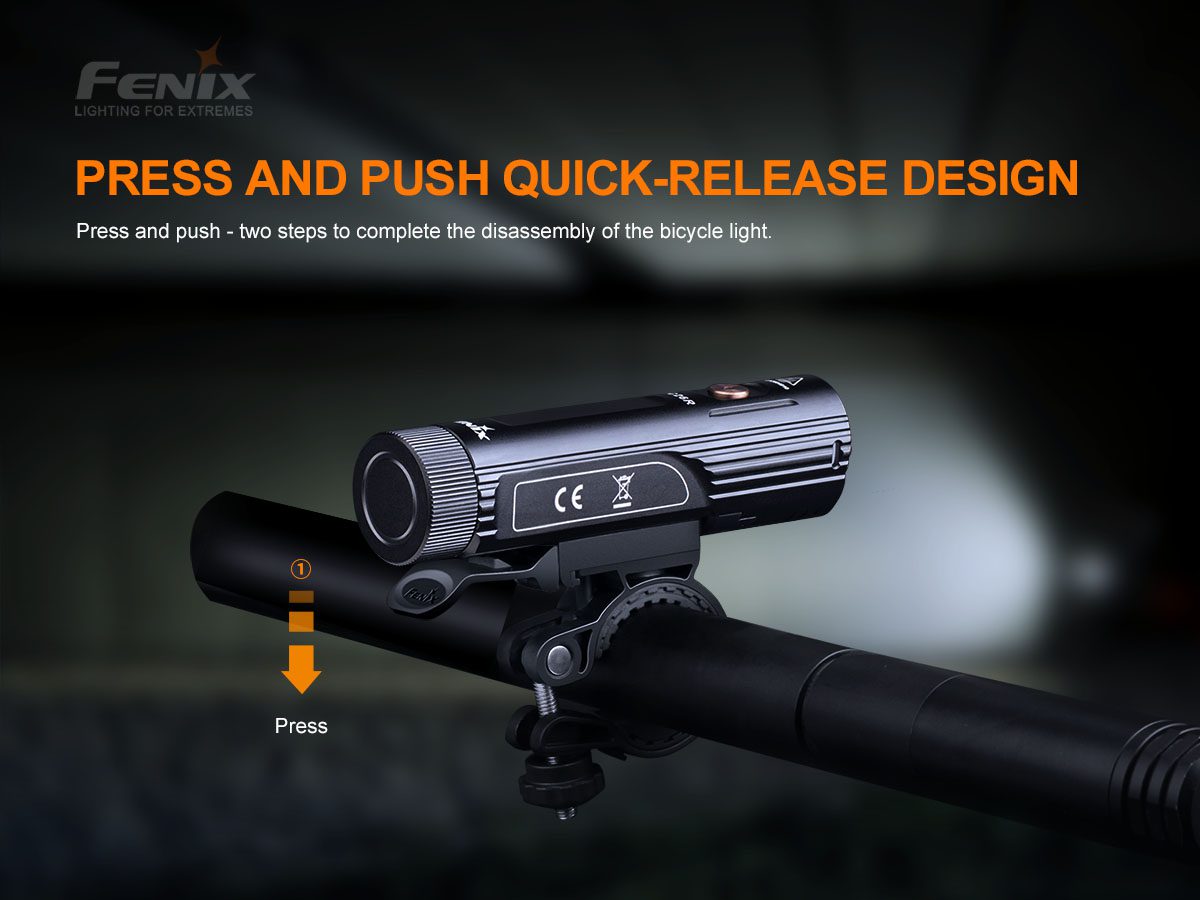 fenix bc26r rechargeable bike light quick release