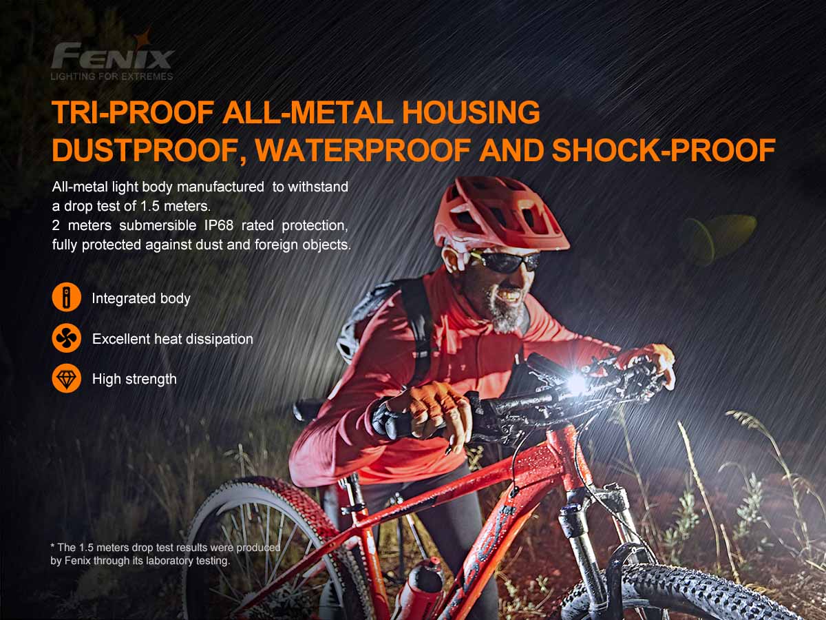 fenix bc26r rechargeable bike light waterproof