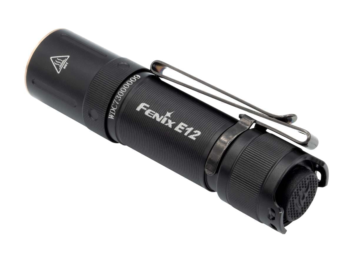 fenix e12v2 flashlight back